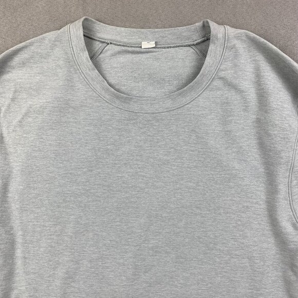 Lululemon Mens Shirt Small Light Gray Heather Surge Warm Long Sleeve Running - Picture 2 of 8